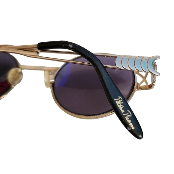 PALOMA PICASSO x VINTAGE 8410 290 Gold rim glasses 90s round sunglasses - Picture 5 of 16